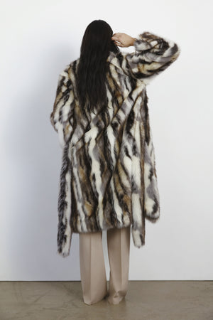 Ecklonis Safari Faux Fur Coat