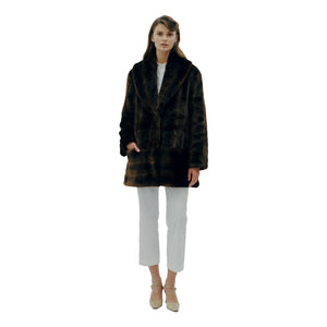 Labiatea Brown Faux Fur Oversized Coat