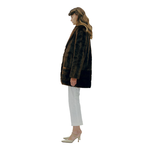 Labiatea Brown Faux Fur Oversized Coat