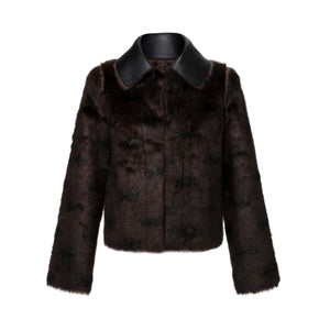 Rose Reversible Faux Leather & Faux Fur Jacket Packshot Front Marei1998